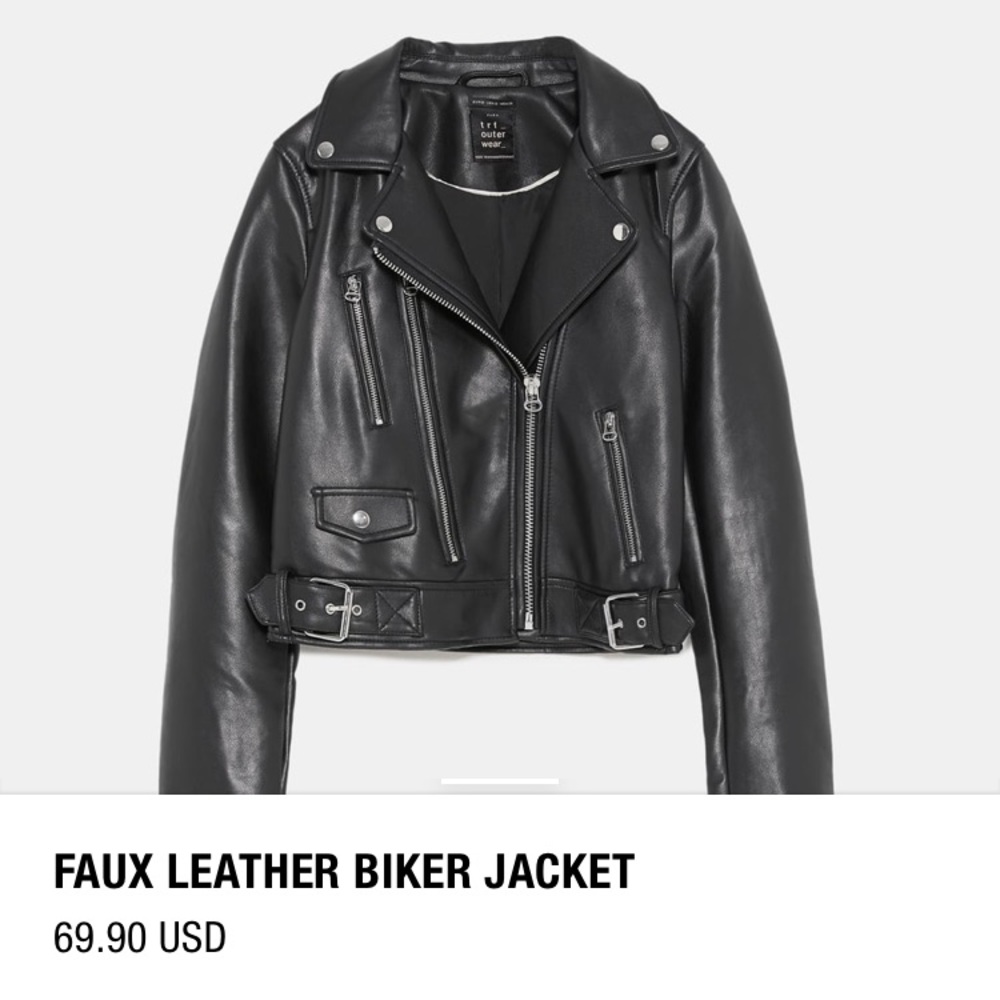 ZARA Faux Leather Biker Jacket - BRAND NEW!